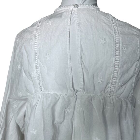 Urban Outfitters Beatrice Eyelet Babydoll Romper Women’s Size Small - Picture 10 of 13